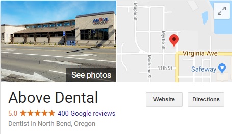 5 star Google reviews for Above Dental written by patients